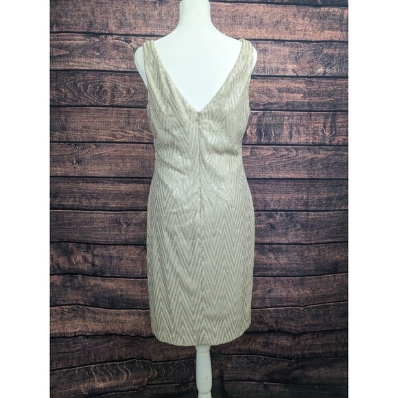 Ralph Lauren Metallic champagne gold midi evening gown size 6 - Picture 2 of 9